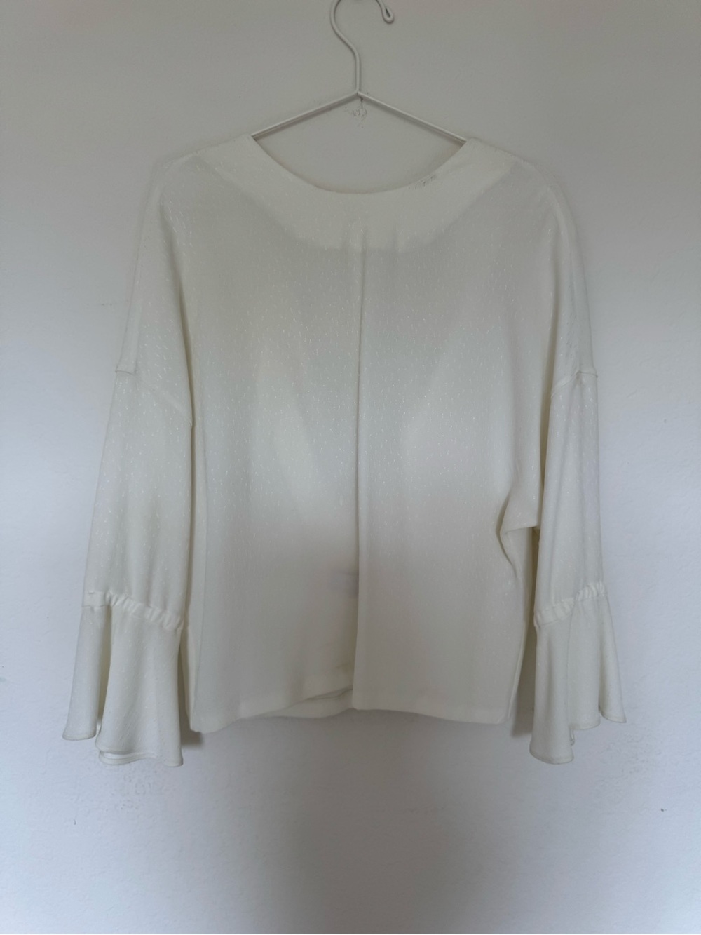 IRO open back Cream Bell Sleeve Women's Top